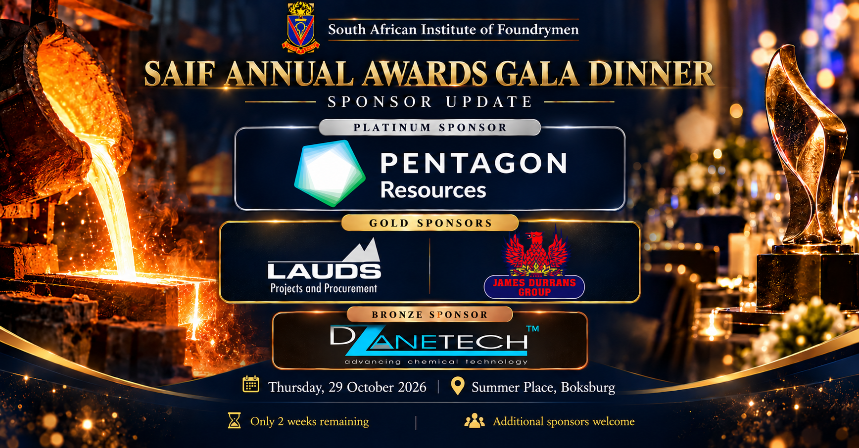 SAIF 60th Annual Awards Gala Dinner - Confirmed Sponsors